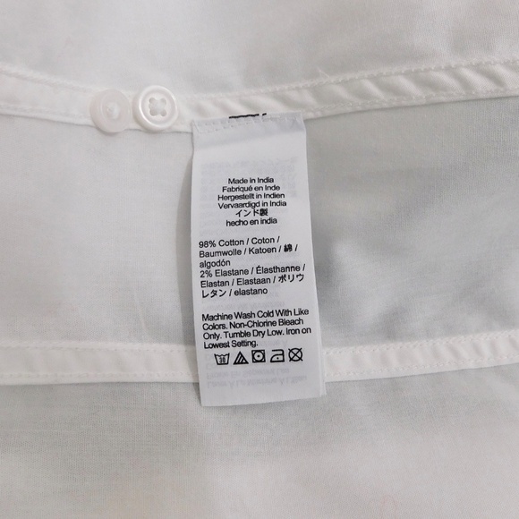 NWT!! J. CREW Wren Slim Shirt Stretch Cotton Poplin Solid White Buttondown 2 - Picture 14 of 15